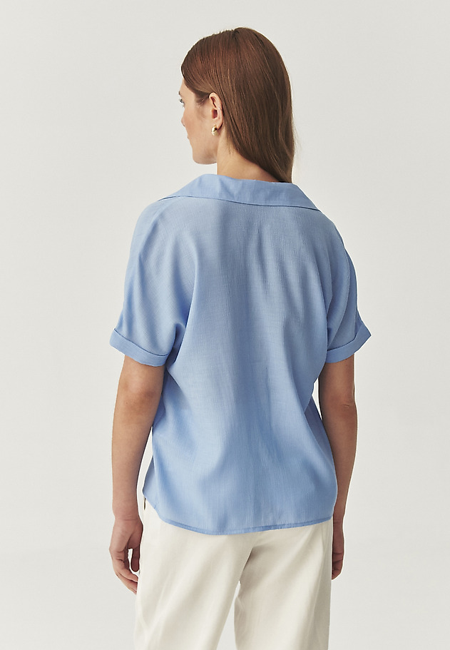 SHORT-SLEEVED WOVEN SHIRT - ZARIA SHORT-SLEEVED WOVEN SHIRT - ZARIA NIEBIESKI 6