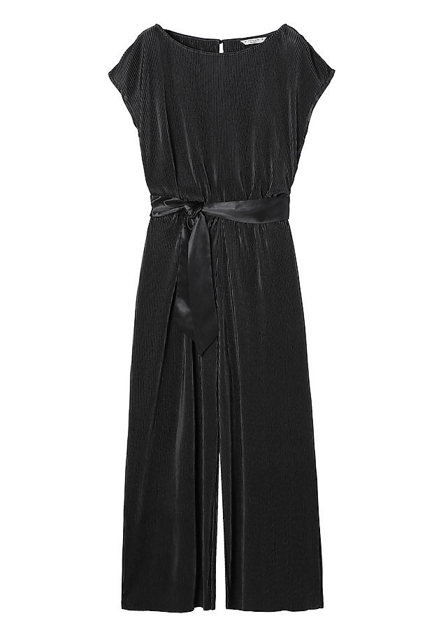 DZIANINOWY KOMBINEZON DAMSKI Z WIĄZANIEM W TALII - MILOU DZIANINOWY KOMBINEZON DAMSKI Z WIĄZANIEM W TALII - MILOU SZARY 6