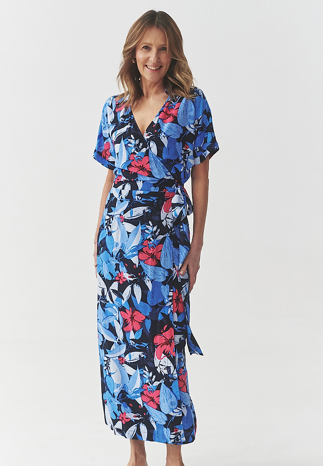 ENVELOPE PATTERNED VISCOSE DRESS - ZERWI ENVELOPE PATTERNED VISCOSE DRESS - ZERWI MULTIKOLOR 2