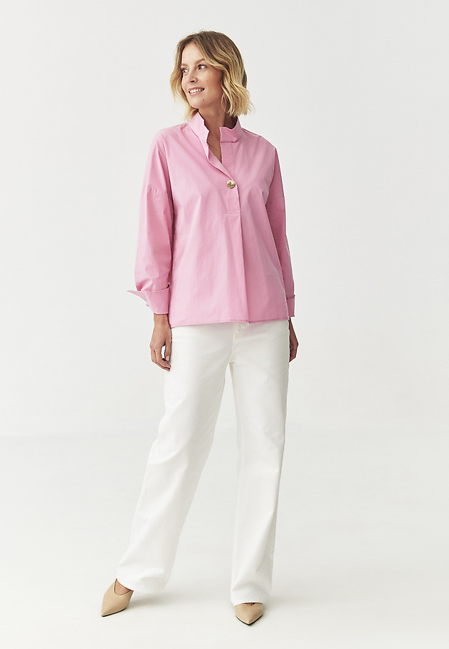 PASTELNA BLUZA Z OVRATNIKOM - LOTARI PASTELNA BLUZA Z OVRATNIKOM - LOTARI ROŽNATA 2