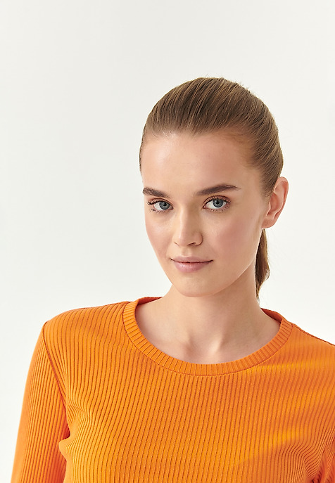 LADIES' KNITTED BLOUSE BEA ORANGE 2