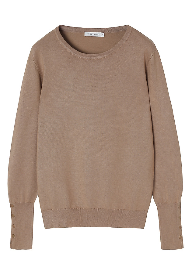 CLASSIC JUMPER WITH CERTIFIED VISCOSE - NICA CLASSIC JUMPER WITH CERTIFIED VISCOSE - NICA BEIGE 6
