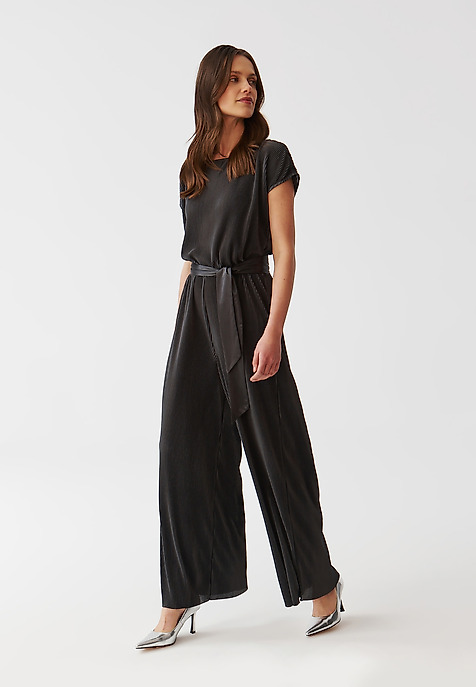 LADIES’ JUMPSUIT WITH TIE AROUND THE WAIST - MILOU GREY 2