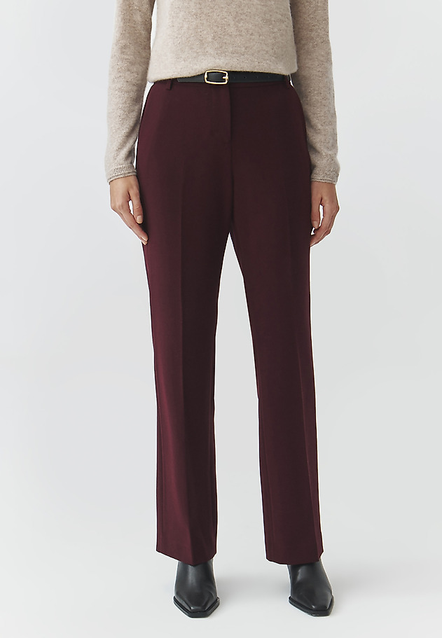 LADIES' FABRIC TROUSERS WITH EDGE AND STRAIGHT LEG — LAURANIA 2 LADIES' FABRIC TROUSERS WITH EDGE AND STRAIGHT LEG — LAURANIA 2 PURPLE 2