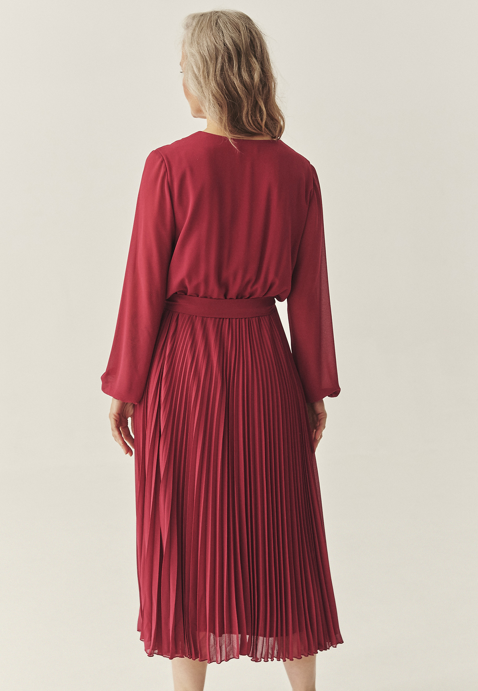 PLEATED MIDI DRESS - IDA 1 PLEATED MIDI DRESS - IDA 1 RED 117588