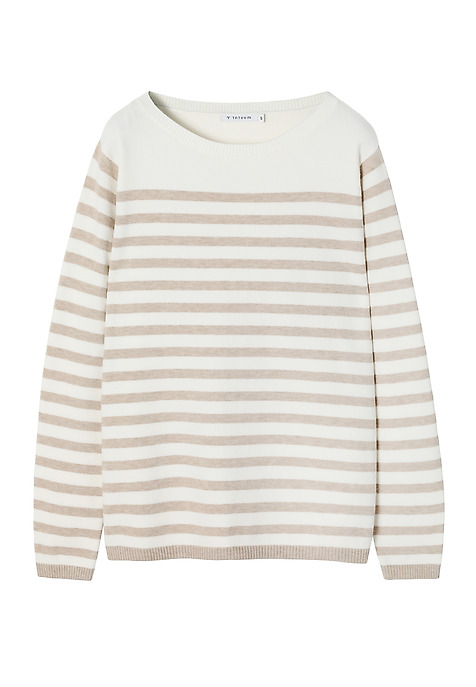 CLASSIC LADIES' STRIPED JUMPER WITH A BOAT NECKLINE — TELMA MULTICOLOR 2
