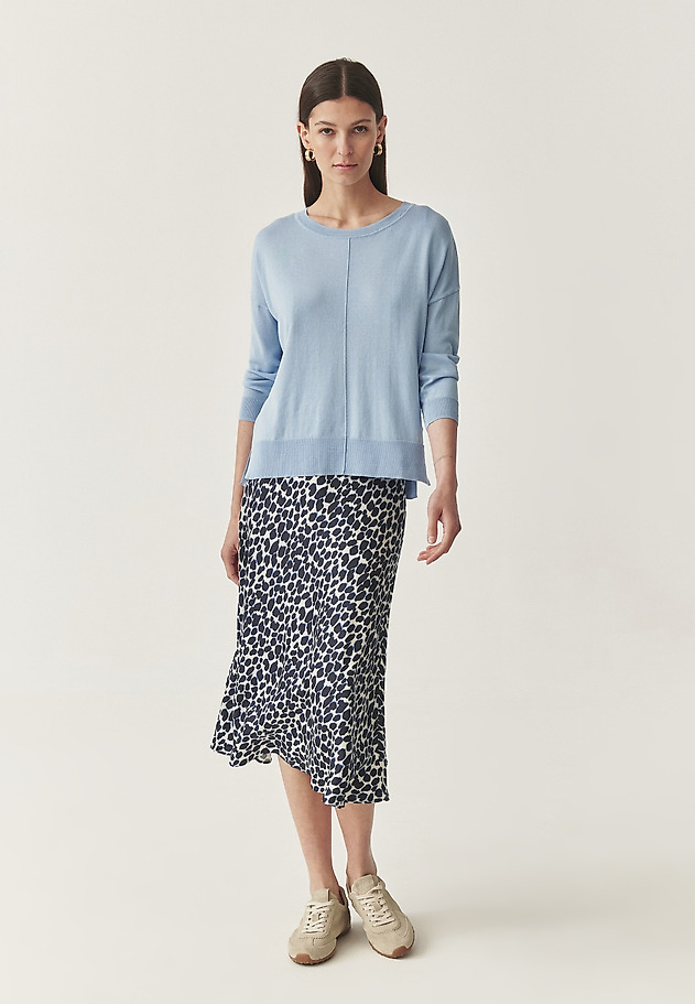 STYLOWY SWETER Z BAWEŁNĄ - NALA STYLOWY SWETER Z BAWEŁNĄ - NALA NIEBIESKI 6