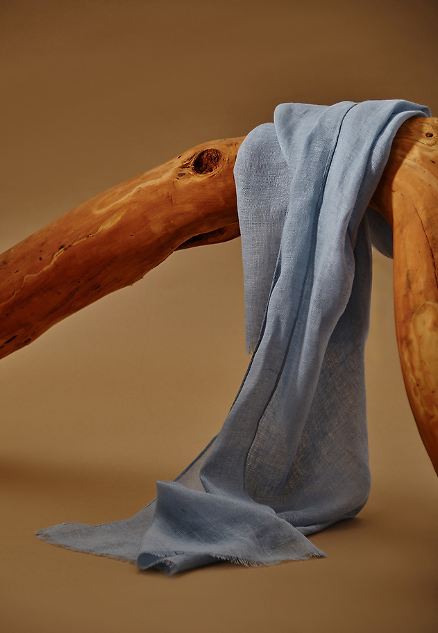 LINEN SCARF - LAMBI LINEN SCARF - LAMBI NIEBIESKI 1