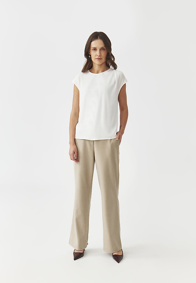 BLUZA IZ VISKOZE Z GUBAMI - ZIMO 1 BLUZA IZ VISKOZE Z GUBAMI - ZIMO 1 ECRU 6