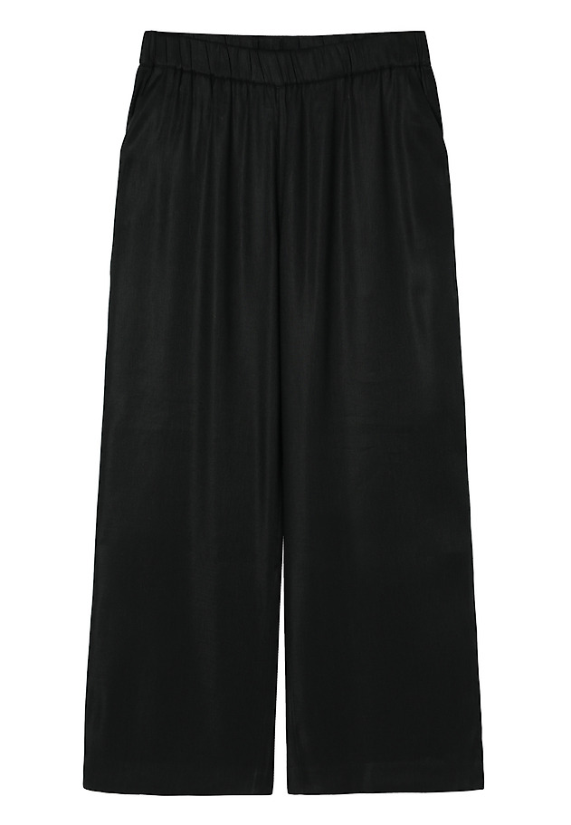 LNIANO-WISKOZOWE SPODNIE WIDE LEG — NERJA LNIANO-WISKOZOWE SPODNIE WIDE LEG — NERJA CZARNY 4
