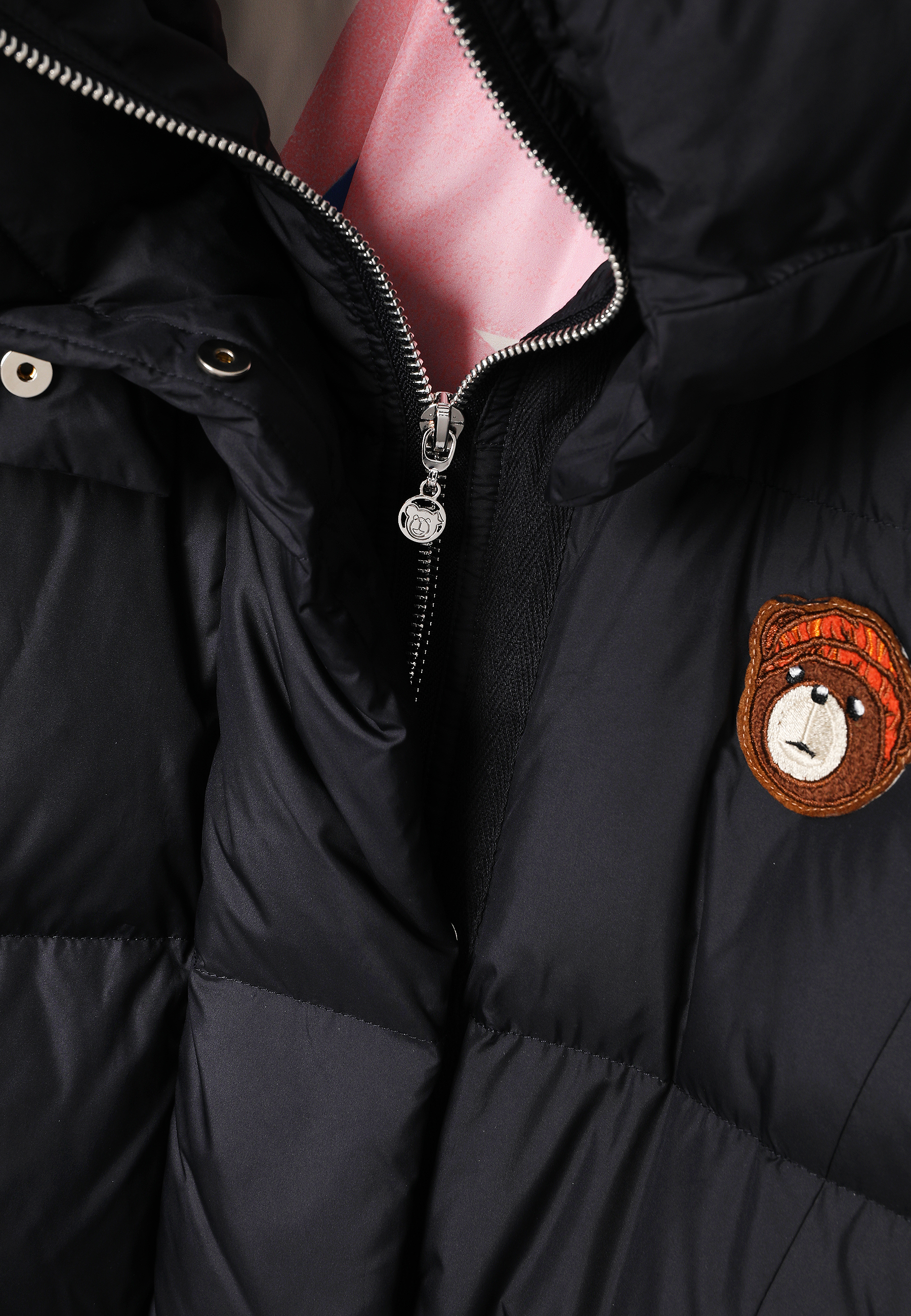 PUCHOWA KURTKA Z MISIEM USZATKIEM - KREZI GRANATOWY 2