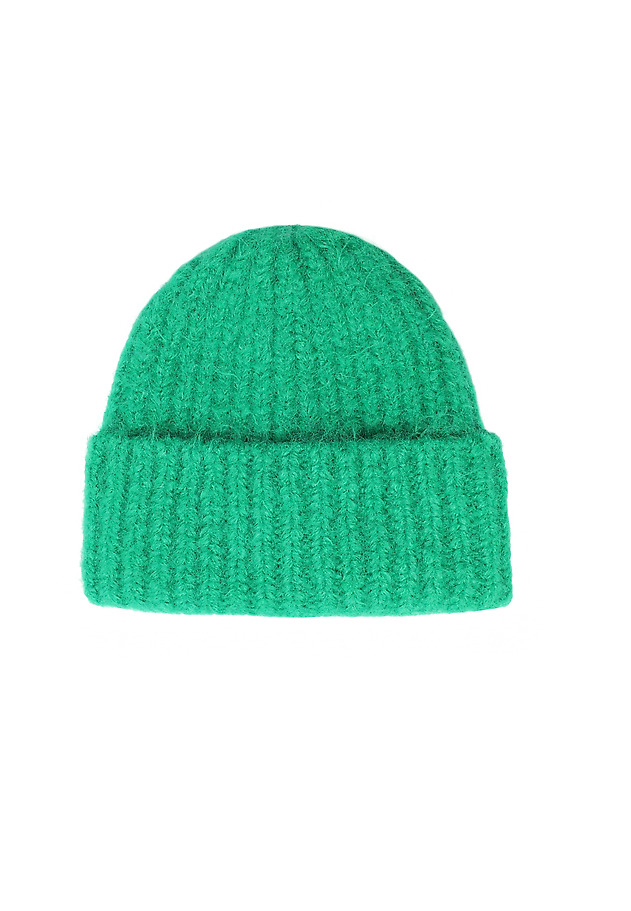 LADIES' KNITTED CAP WITH TURN-UP HEM — STORELA LADIES' KNITTED CAP WITH TURN-UP HEM — STORELA ZIELONY 2