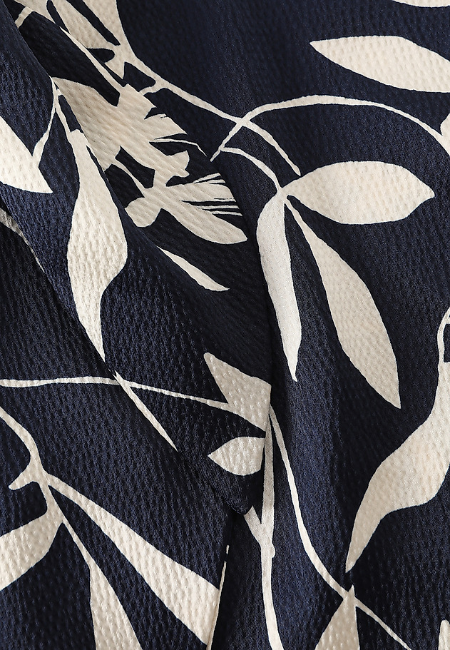 PATTERNED BLOUSE WITH SATIN TRIM — RAIA PATTERNED BLOUSE WITH SATIN TRIM — RAIA MULTIKOLOR 6