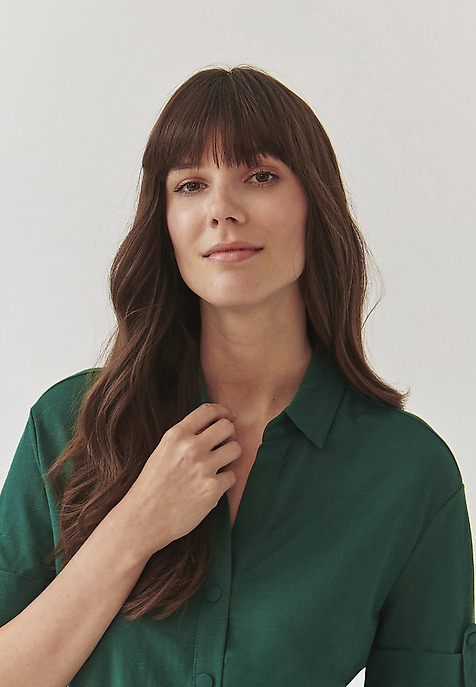 LADIES’ TUNIC WITH TIED STRING - SAVANAH 1 GREEN 2