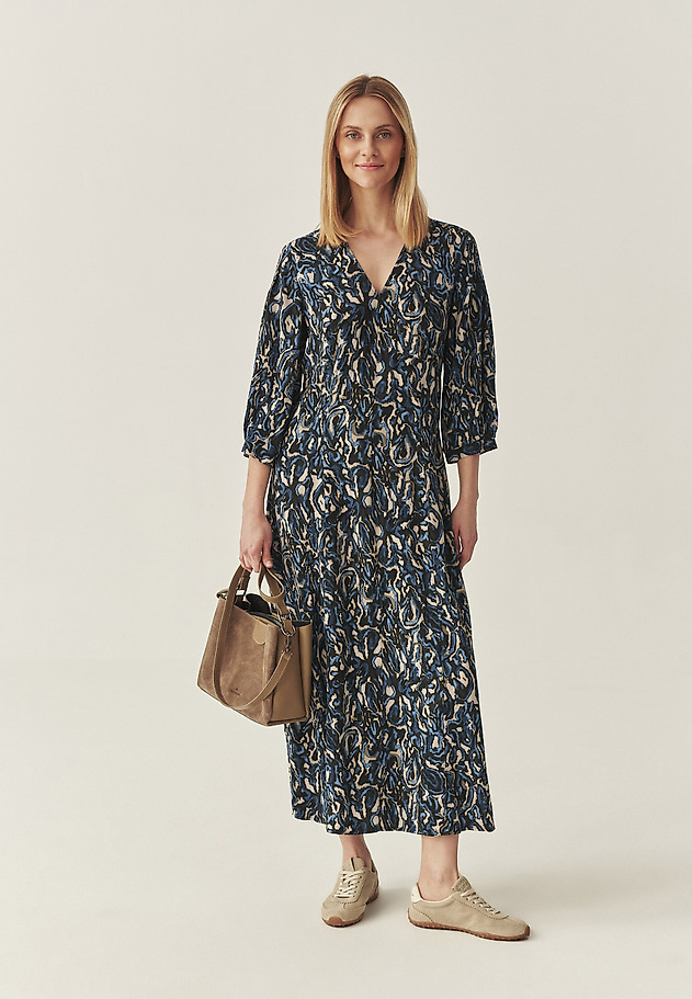 VISCOSE MIDI DRESS WITH ORIGINAL DESIGN - KASIDI VISCOSE MIDI DRESS WITH ORIGINAL DESIGN - KASIDI MULTICOLOR 2