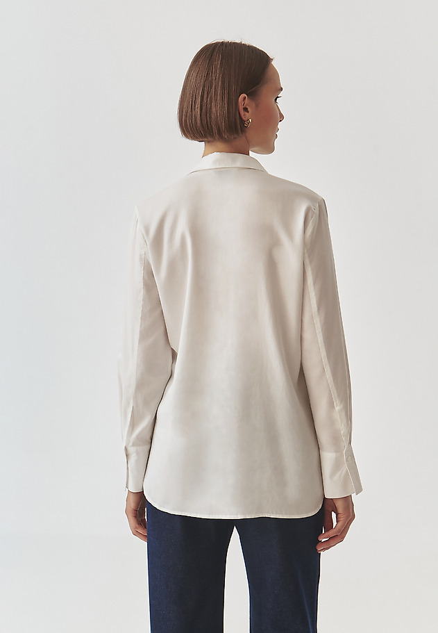 LADIES' FABRIC SHIRT WITH COLLAR - PRECJONA 1 LADIES' FABRIC SHIRT WITH COLLAR - PRECJONA 1 ECRU 4