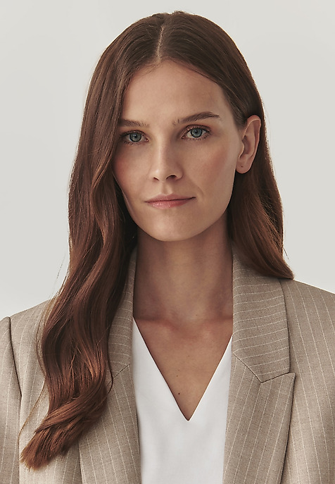 CLASSIZ BLAZER IN VERTICAL STIPES - REMELIKA 1 BEIGE 2