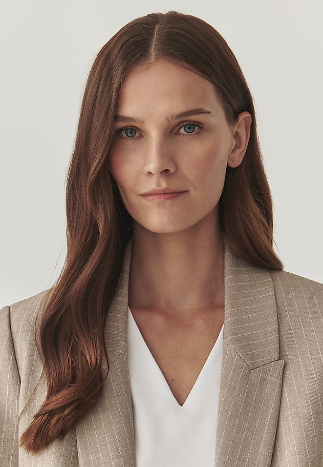 CLASSIZ BLAZER IN VERTICAL STIPES - REMELIKA 1 CLASSIZ BLAZER IN VERTICAL STIPES - REMELIKA 1 BEŻOWY 4
