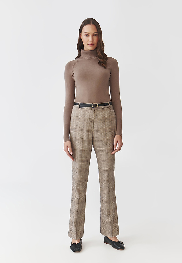 LADIES' FABRIC TROUSERS IN FINE CHECK — LATONI 2 LADIES' FABRIC TROUSERS IN FINE CHECK — LATONI 2 MULTIKOLOR 1