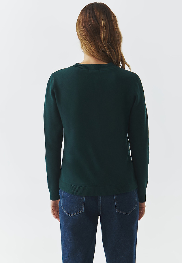 LADIES' JUMPER WITH QUILTED FRONT - KADEKO LADIES' JUMPER WITH QUILTED FRONT - KADEKO ZIELONY 4