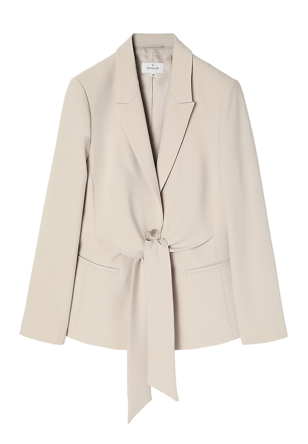 ELEGANT LADIES’ JACKET WITH MODERN BELT - KOALA ELEGANT LADIES’ JACKET WITH MODERN BELT - KOALA BEIGE 6