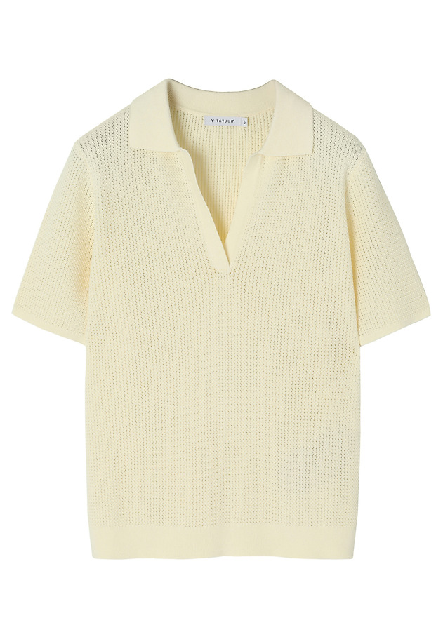 BLOUSE IN COTTON YARN WITH SILK BLEND - SONAR BLOUSE IN COTTON YARN WITH SILK BLEND - SONAR ŻÓŁTY 6
