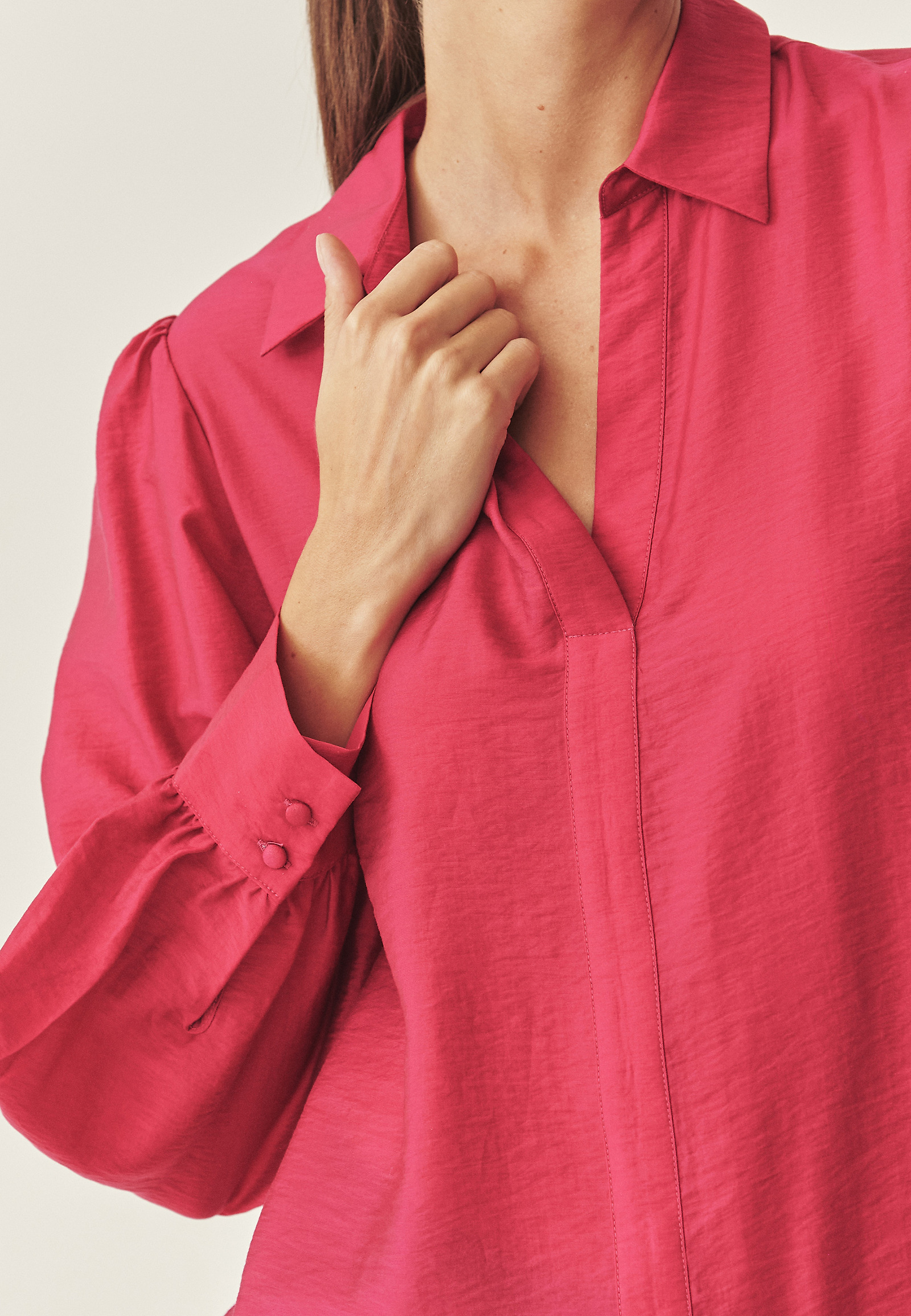 CREPE BLOUSE WITH VISCOSE - LANA CREPE BLOUSE WITH VISCOSE - LANA PINK 118249