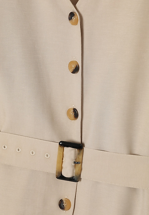 LYOCELL WOVEN DRESS - LORIA BEIGE 2