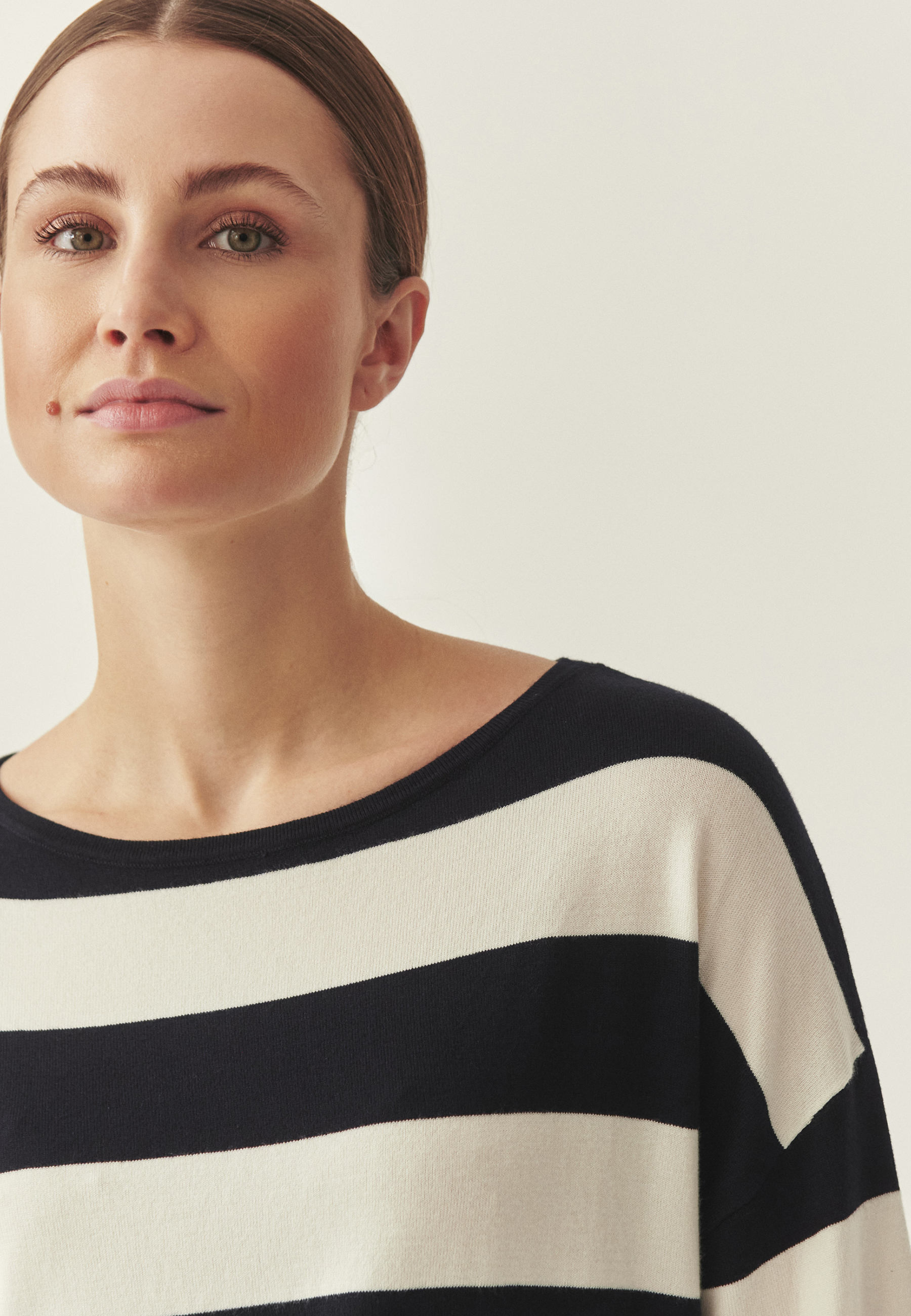 STRIPED JUMPER WITH LENZING™ ECOVERO™ VISCOSE - LAJLA NAVY BLUE 2