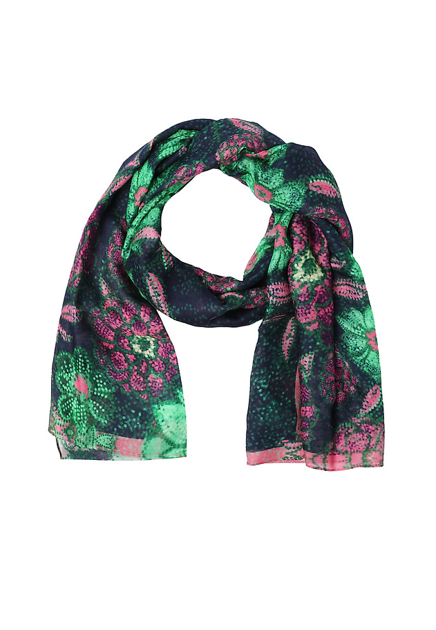 VISCOSE SCARF WITH FLORAL MOTIF - MOSAIC VISCOSE SCARF WITH FLORAL MOTIF - MOSAIC MULTIKOLOR 2