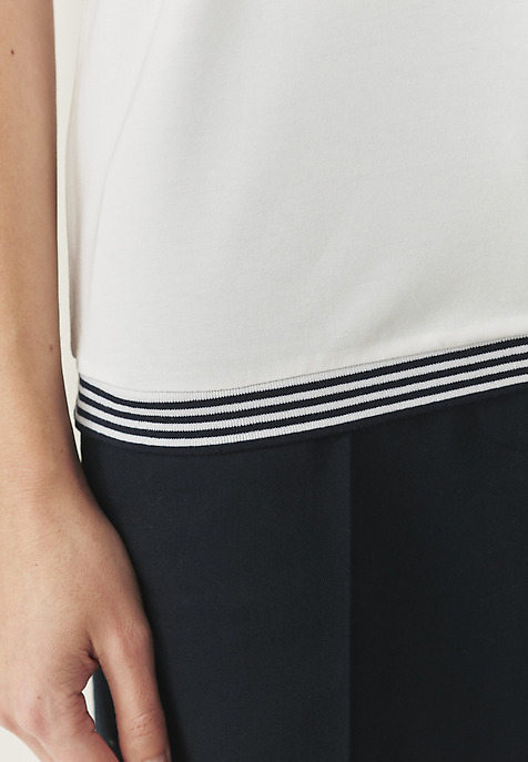 KNITTED BLOUSE WITH COTTON AND MODAL - KAJSALA WHITE 2