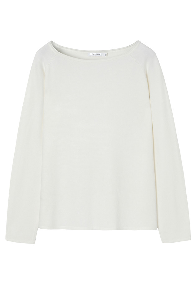 CLASSIC PULLOVER WITH A BOAT NECKLINE - BROOKE CLASSIC PULLOVER WITH A BOAT NECKLINE - BROOKE ECRU 5