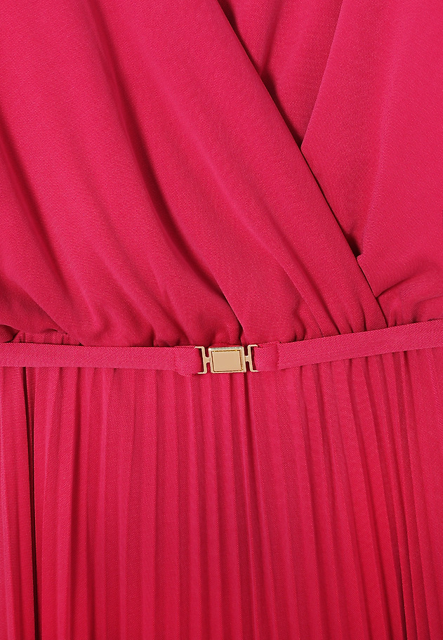 PLEATED DRESS IN FUCHSIA - GALIJA PLEATED DRESS IN FUCHSIA - GALIJA CZERWONY 8
