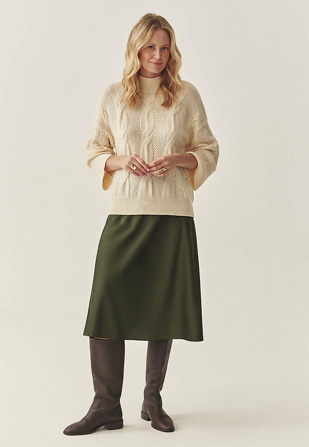 CASUALOWY SWETER Z KASZMIREM - WILLMA CASUALOWY SWETER Z KASZMIREM - WILLMA BEŻOWY 3