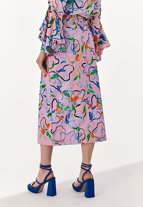 BLOOMING COLLECTION: SIMPLE SKIRT PANAMA MULTICOLOR 2