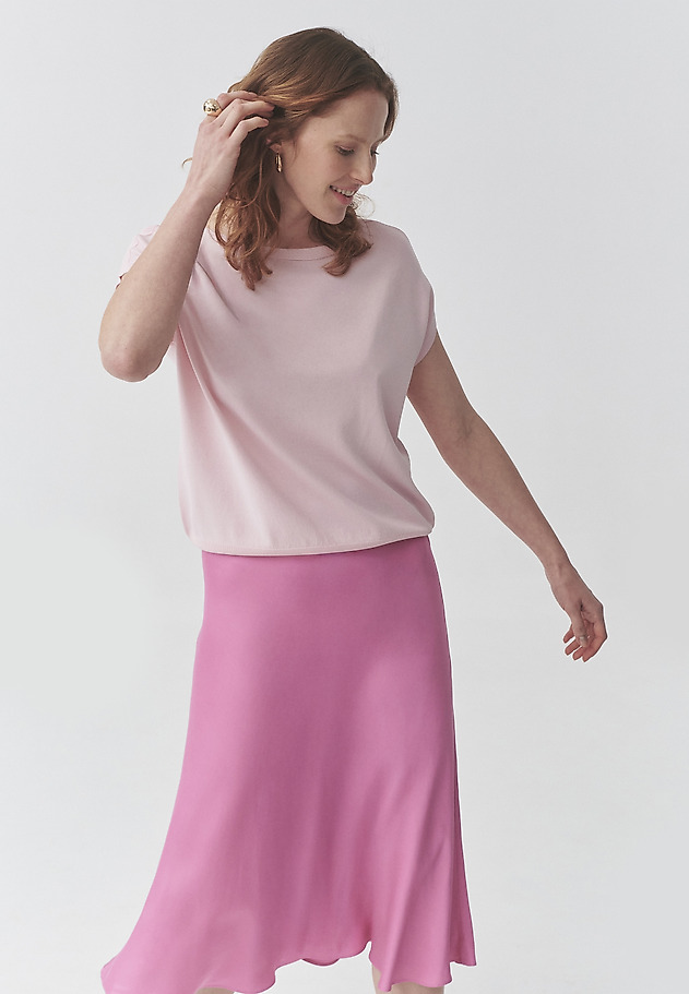 OVERSIZED BLOUSE IN VISCOSE YARN - DOLBY OVERSIZED BLOUSE IN VISCOSE YARN - DOLBY PINK 5