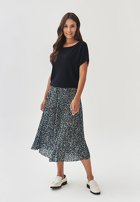 FABRIC PLEATED SKIRT WITH FINE PATTERN - RIDIO 2 MULTICOLOR 2
