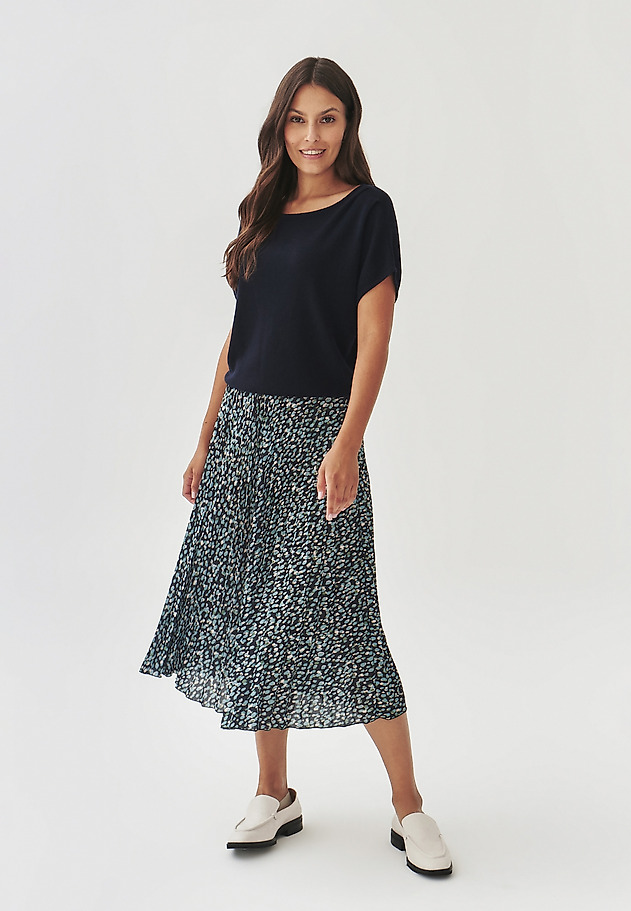 FABRIC PLEATED SKIRT WITH FINE PATTERN - RIDIO 2 FABRIC PLEATED SKIRT WITH FINE PATTERN - RIDIO 2 MULTIKOLOR 1