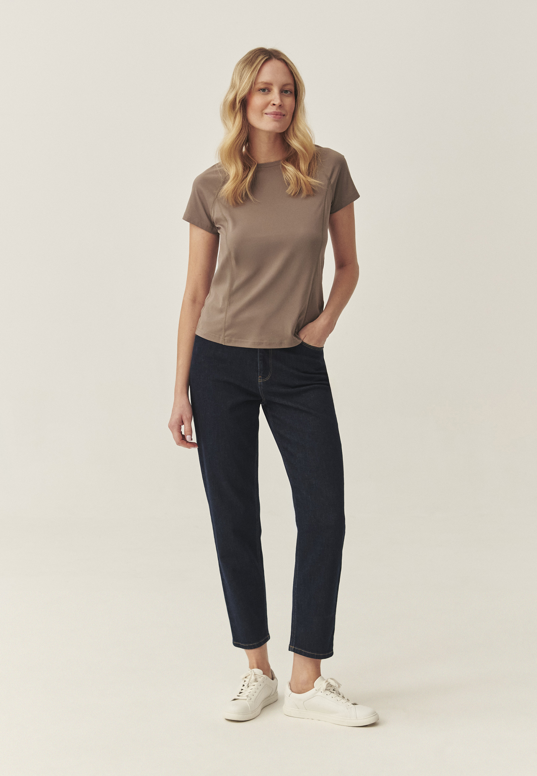 BLUZĂ TRICOTATĂ DE DAMĂ, CU MÂNECI SCURTE - ELENA BEJ 2