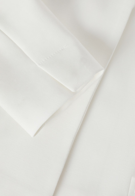 KRÁTKE TEXTILNÉ SAKO PLÁŠŤOVÉHO TYPU - MIRA ECRU 2