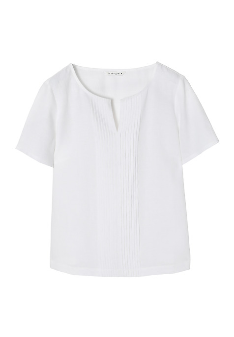 LADIES’ LINEN BLOUSE - PEMILIANA WHITE 2