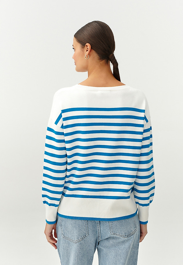 LADIES’ OVERSIZED STRIPED SWEATER - MIRO LADIES’ OVERSIZED STRIPED SWEATER - MIRO MULTIKOLOR 4