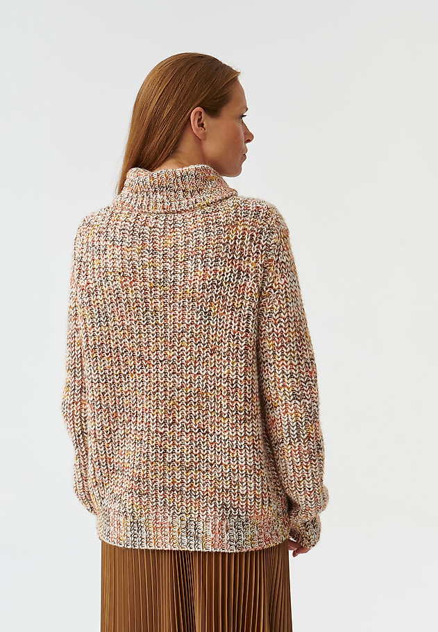 MELANŻOWY SWETER DAMSKI OVERSIZE SPINOLO MELANŻOWY SWETER DAMSKI OVERSIZE SPINOLO MULTIKOLOR 4
