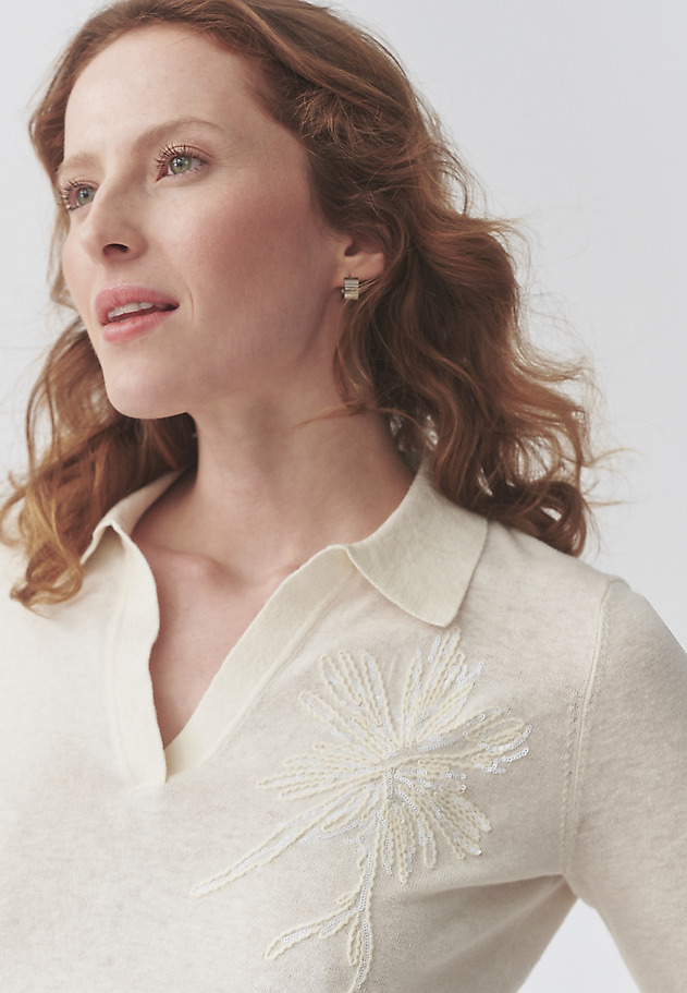 COTTON/LINEN BLOUSE WITH FLORAL PATTERN - LOR COTTON/LINEN BLOUSE WITH FLORAL PATTERN - LOR BEIGE 6
