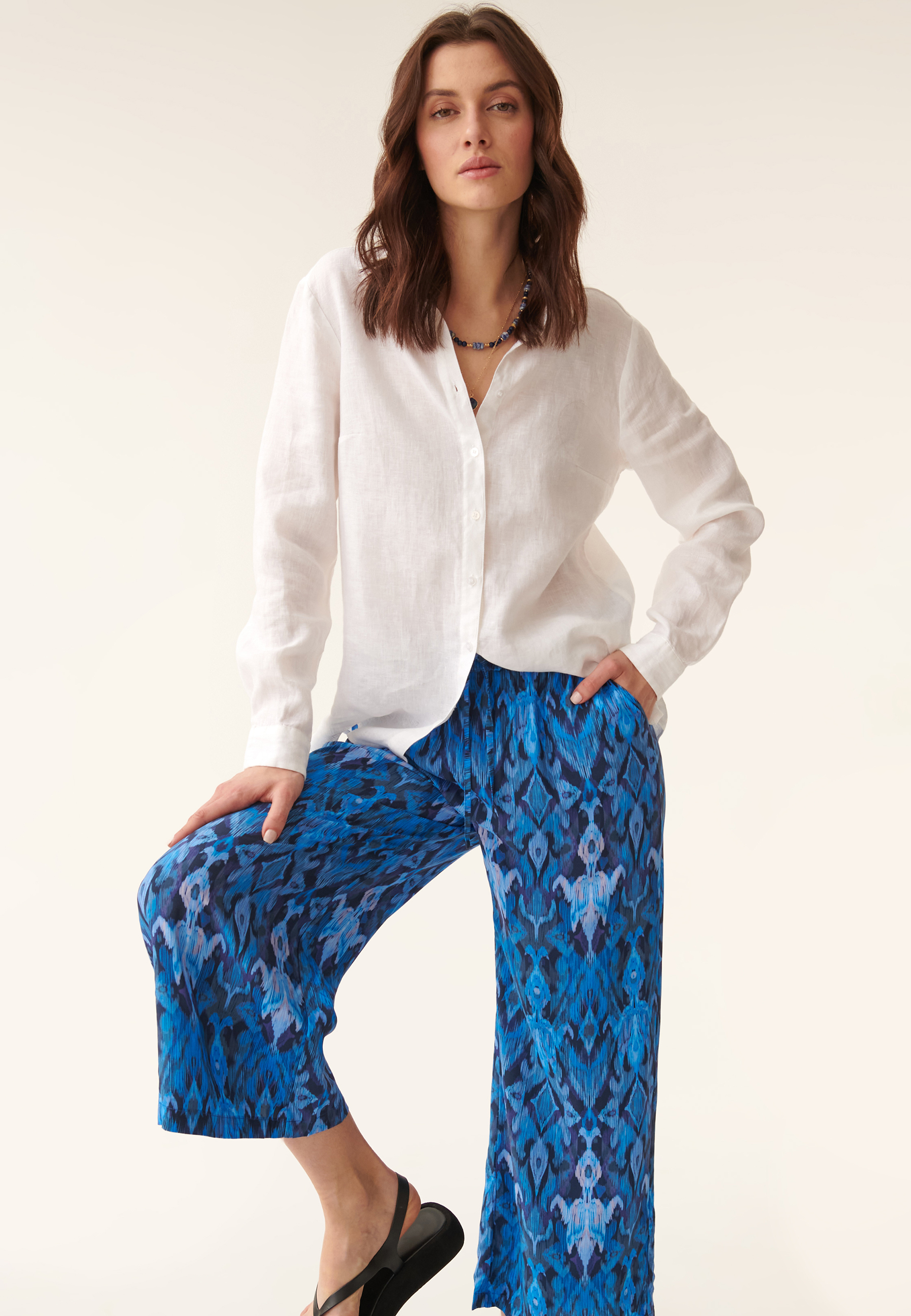 DVOJITÝ JASPISOVÝ NÁHRDELNÍK OTELO TMAVĚ MODRÁ 2