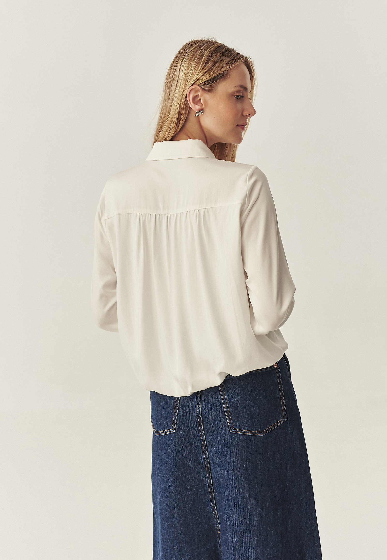 BOMBER-STYLE SHIRT IN AIRY FABRIC - KAREN BOMBER-STYLE SHIRT IN AIRY FABRIC - KAREN ECRU 114427
