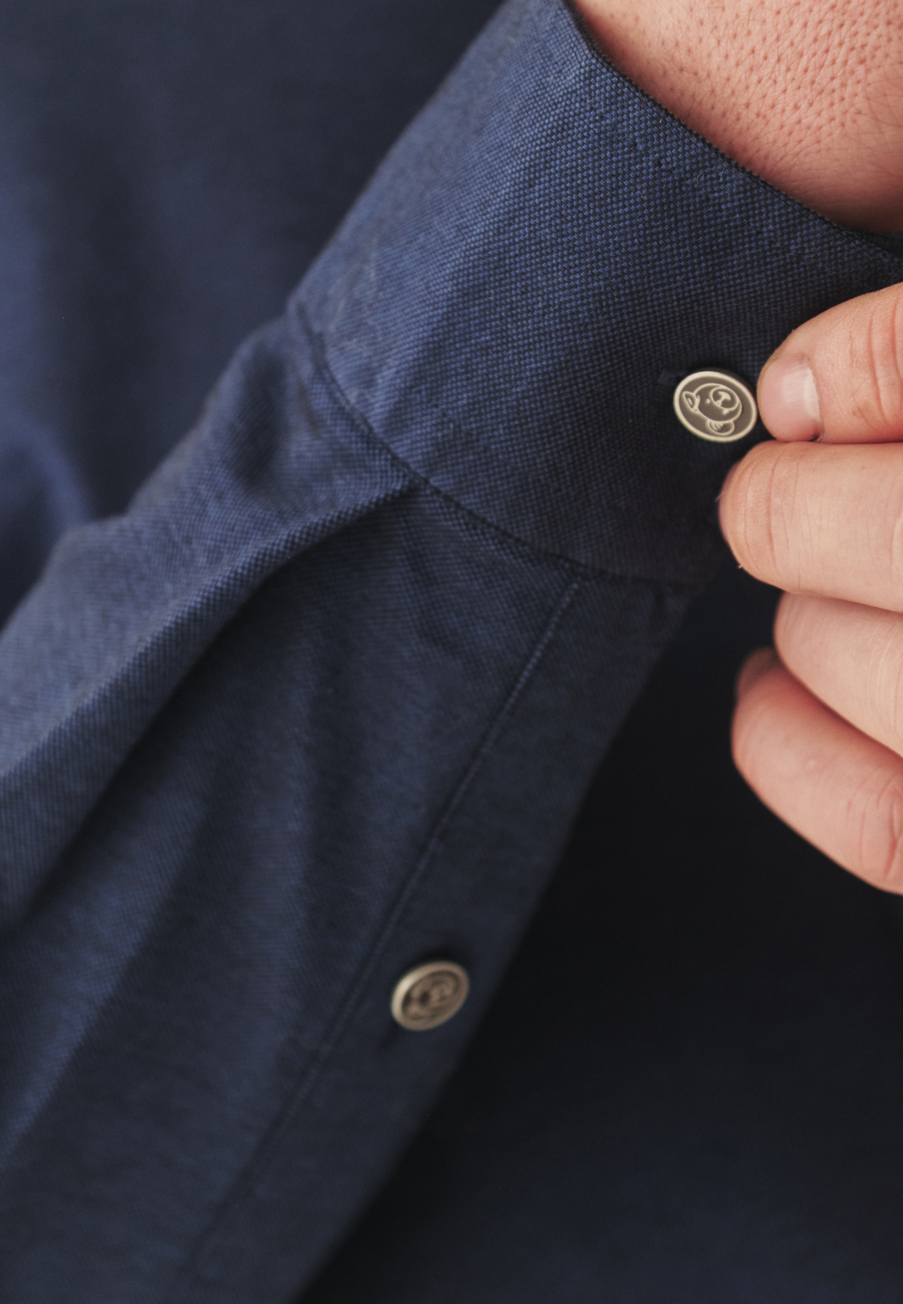 BAWEŁNIANA KOSZULA MĘSKA - MARLO SLIM GRANATOWY 2