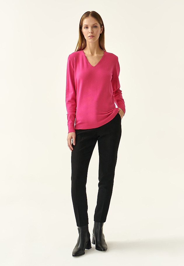 LADIES' CLASSIC SWEATER TESSA LADIES' CLASSIC SWEATER TESSA RÓŻOWY 2