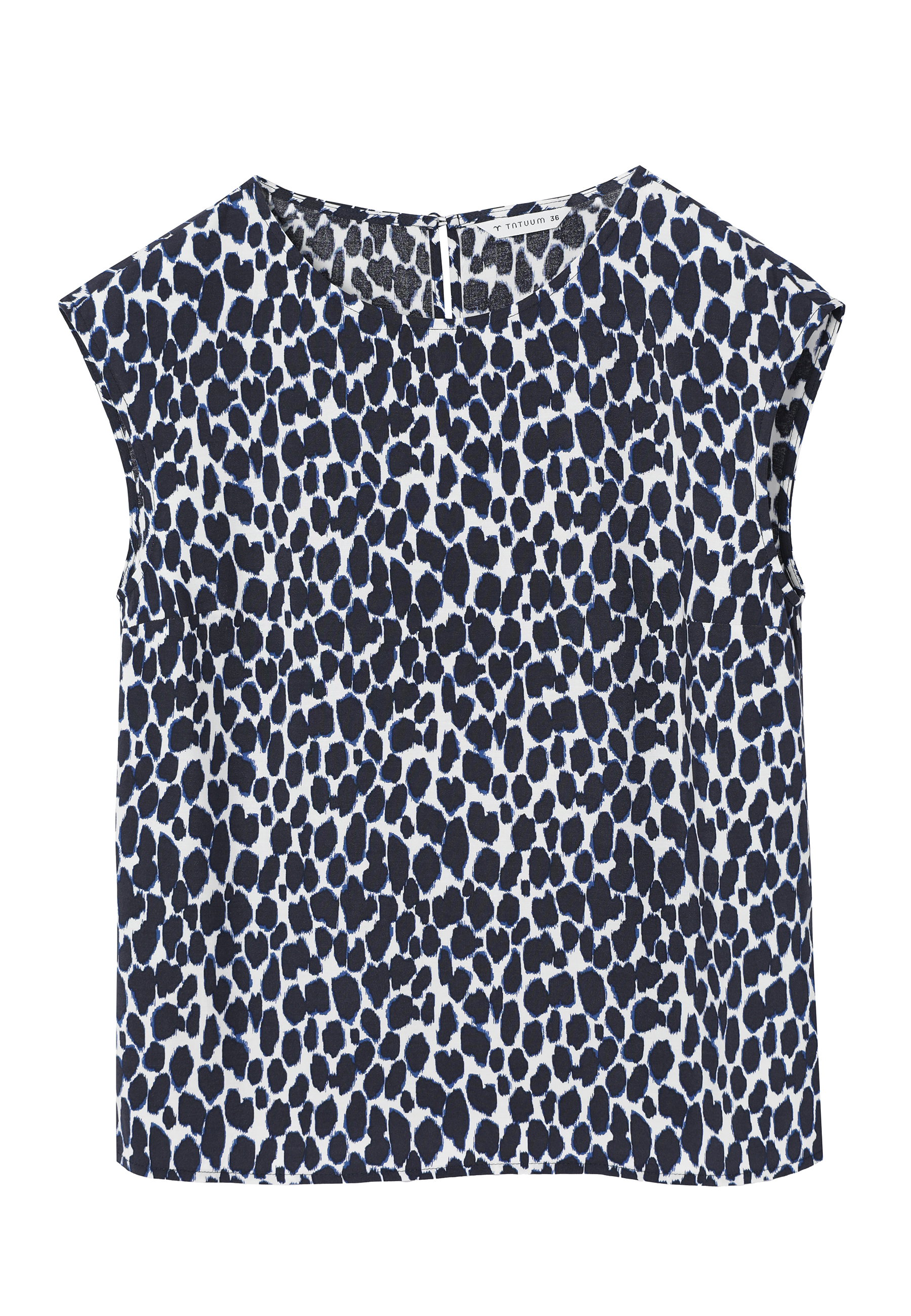 WZORZYSTA BLUZKA Z WISKOZY LENZING™ ECOVERO™ -  RAELA MULTIKOLOR 2