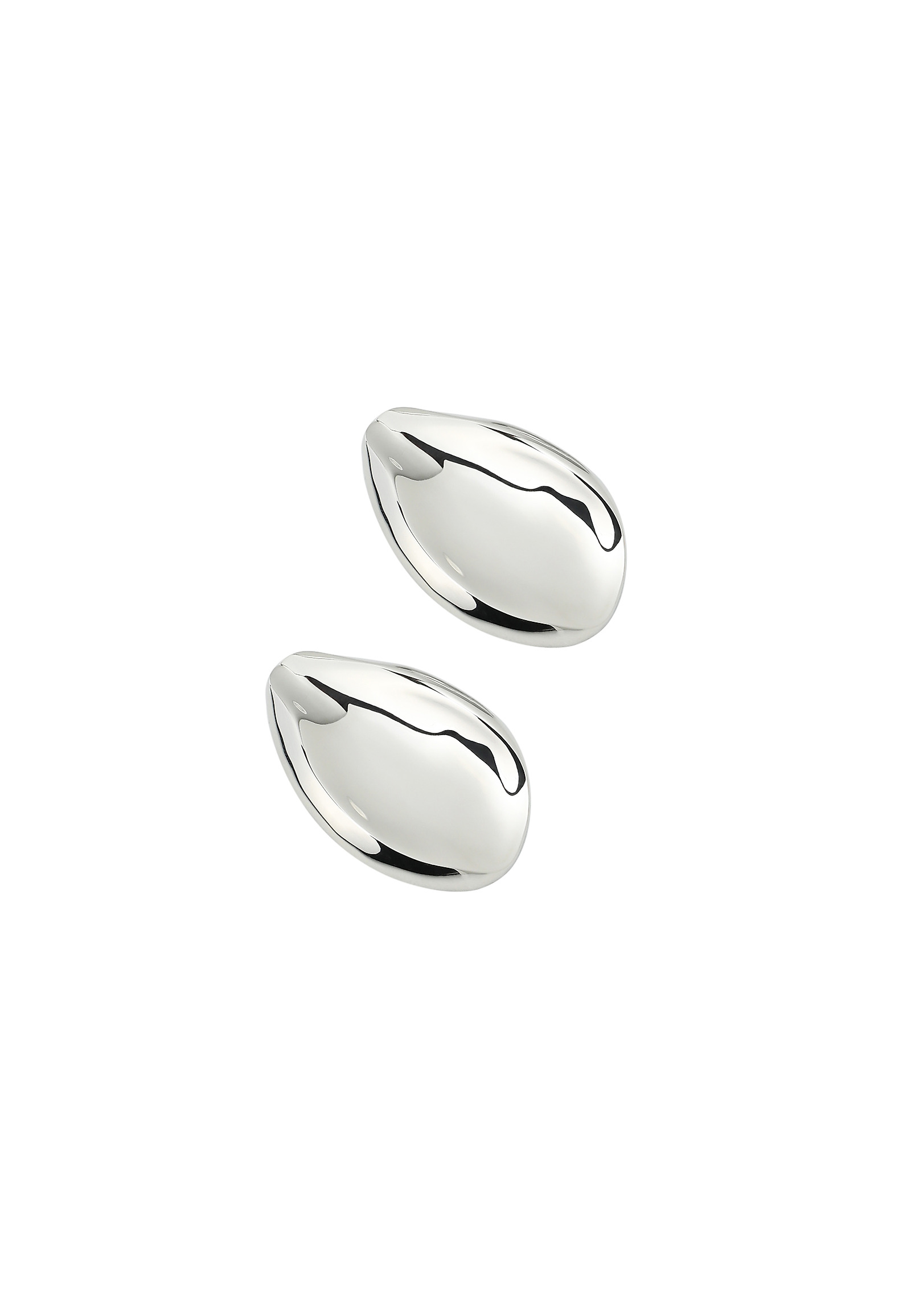 ELEGANT EARRINGS WITH AN ORGANIC SHAPE - MELODI ELEGANT EARRINGS WITH AN ORGANIC SHAPE - MELODI SILVER 115030